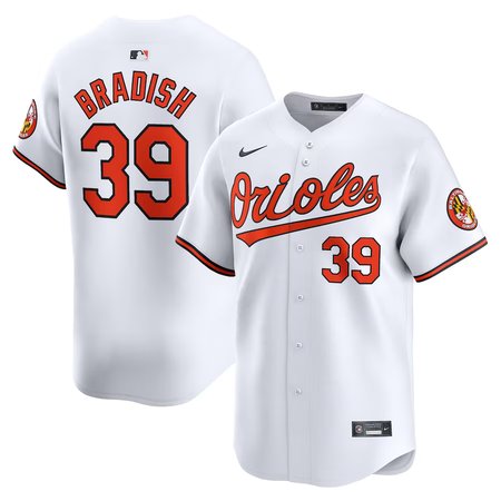 Men's Baltimore Orioles #39 Kyle Bradish Nike White Home Limited Player Jersey